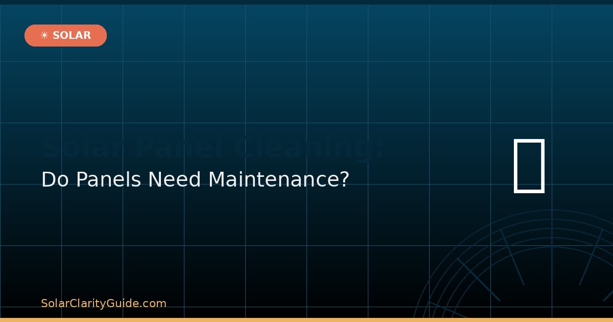 Solar Panel Cleaning: Do They Actually Need Maintenance?