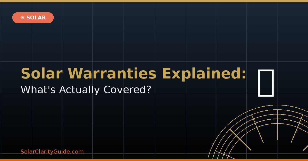 Solar Panel Warranties Explained: What’s Actually Covered?